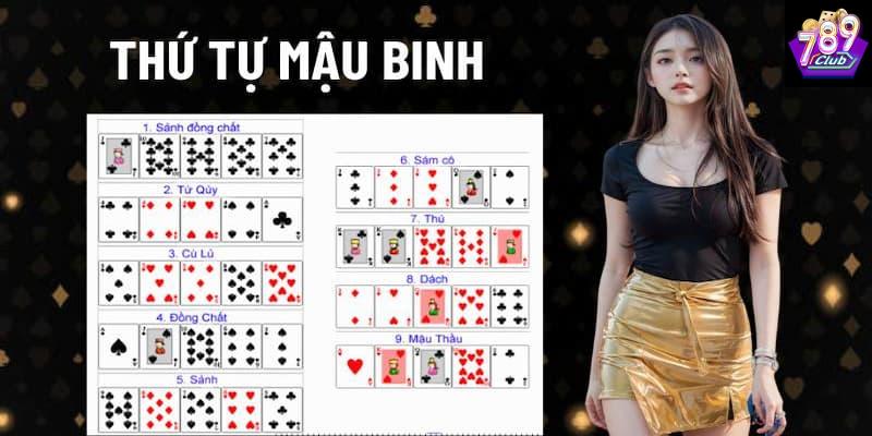 Thứ tự bài mậu binh tổng quan và vai trò